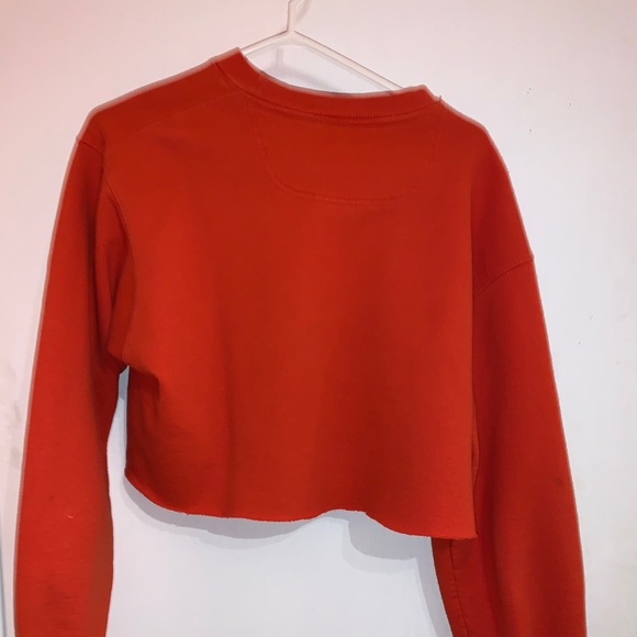 Orange Cropped Champion Hoodie🔥 - Picture 2 of 5